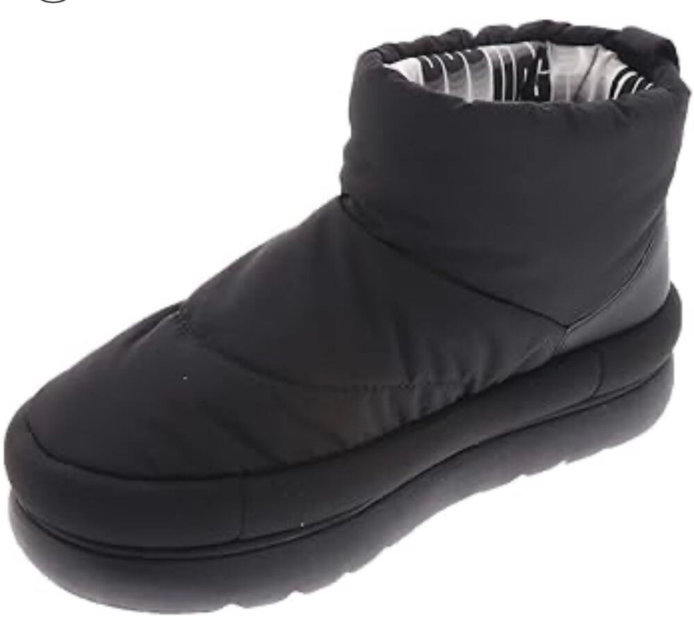 UGG Classic Maxi Mini Black Puff Boots - Women's US 6 (new/display model)
